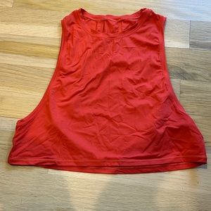 Reddish Orangeish Lululemon Cropped Tank